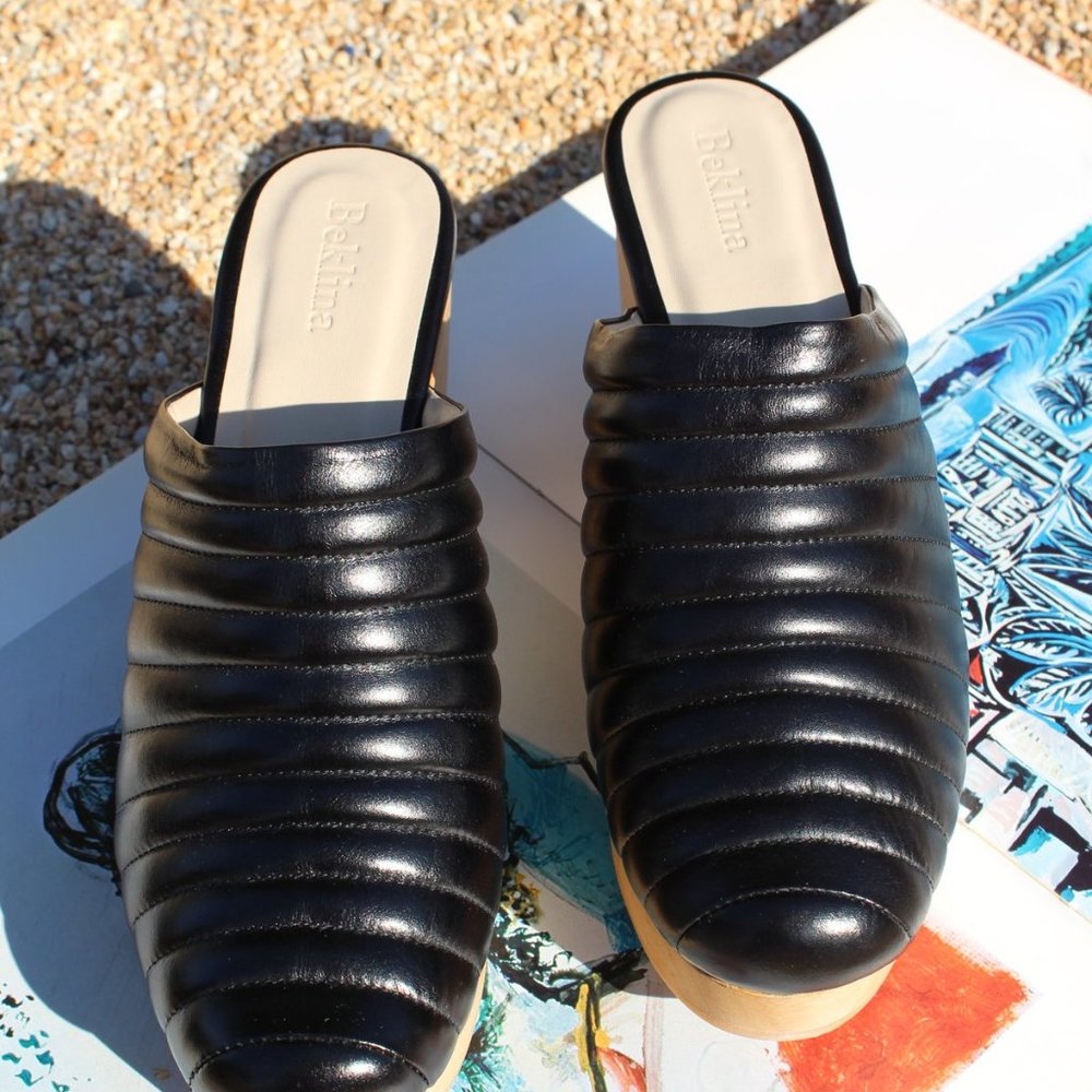 Beklina Ribbed Clog in Black
